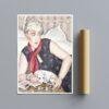 Gerda Wegener: "Woman with her Dog", Danish painter, Equal Rights, Matte Poster