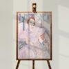 Gerda Wegener: "Young woman in a white Dress", Danish painter, Equal Rights, Matte Poster