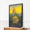 Washington DC Travel Poster: Vintage Style Art Print