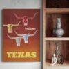 Retro Texas Travel Poster: Vintage American Art Print