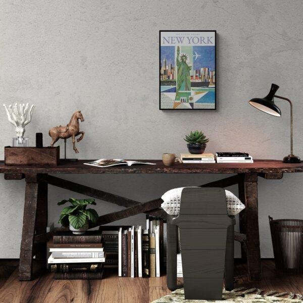 Retro New York Travel Poster: Vintage 'I Love NY' Art Print