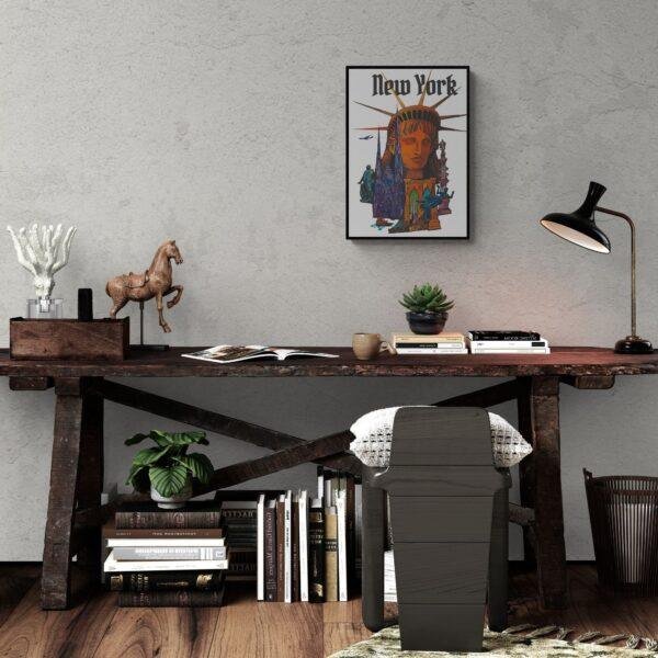 New York Travel Poster: Vintage "I Love NY" Art Print