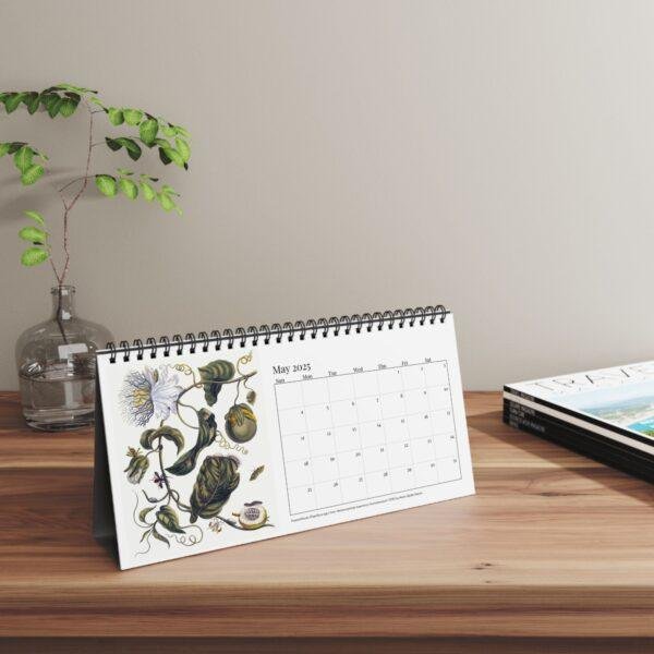 Maria Sibylla Merian Desk Calendar, Spiral-Bound Monthly Organizer, Artistic Gift for Teachers and Historians