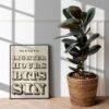 Vintage Wood Type Poster: "Lighter Hours Bits Sin" Typographic Print