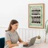 Vintage Wood Type Poster: "Orient Mode" Typographic Print