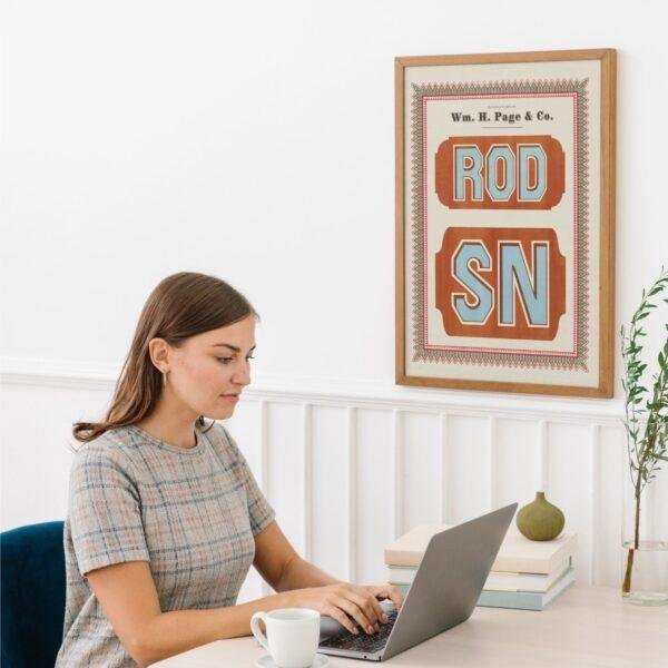 Vintage Wood Type Poster: Chromatic Typographic Art Print