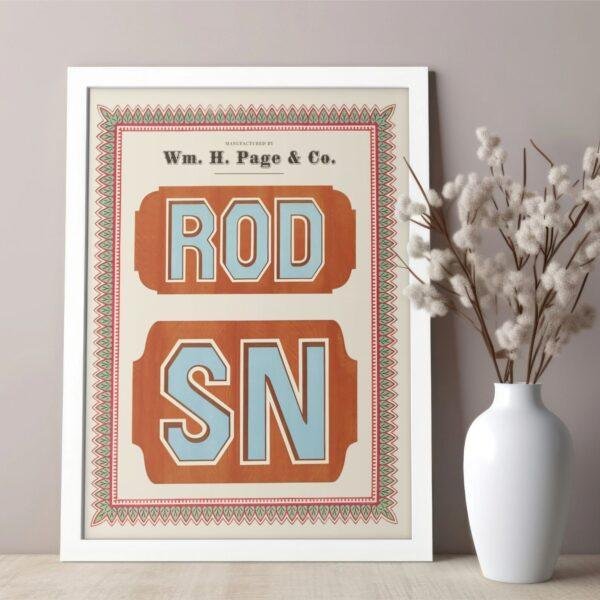 Vintage Wood Type Poster: Chromatic Typographic Art Print