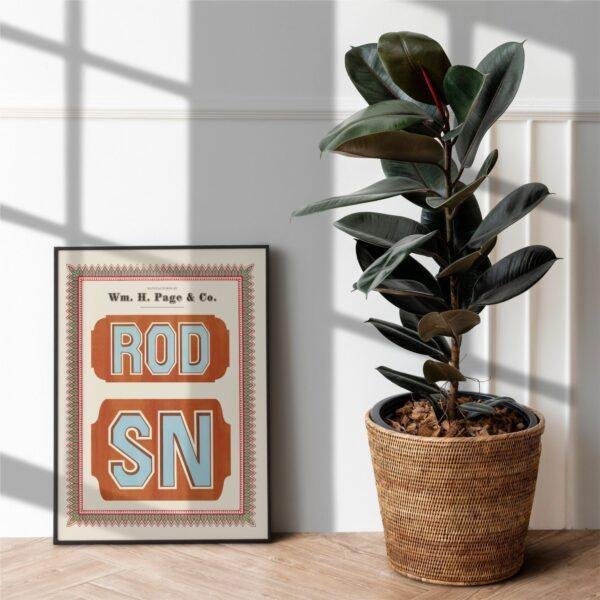 Vintage Wood Type Poster: Chromatic Typographic Art Print