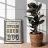 Vintage Wood Type Poster: Storm Shun Bug, Typographic Print