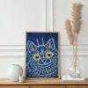 Louis Wain Cat Print: Whimsical Feline Art on Matte Paper
