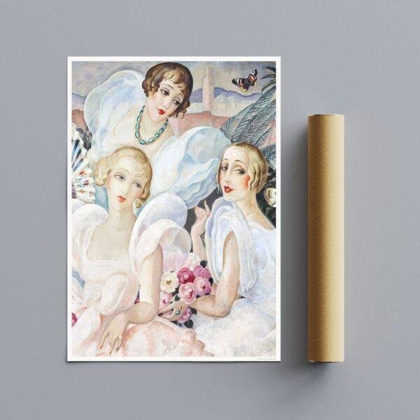 Gerda Wegener: "Les femmes fatales", Danish painter, Equal Rights, Matte Poster