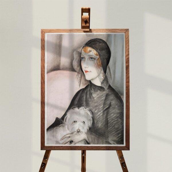 Gerda Wegener: "Lady and her Dog", Danish painter, Equal Rights, Matte Poster