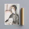 Gerda Wegener: "Lady and her Dog", Danish painter, Equal Rights, Matte Poster