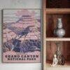 Grand Canyon Retro Travel Poster: Vintage Style Art Print