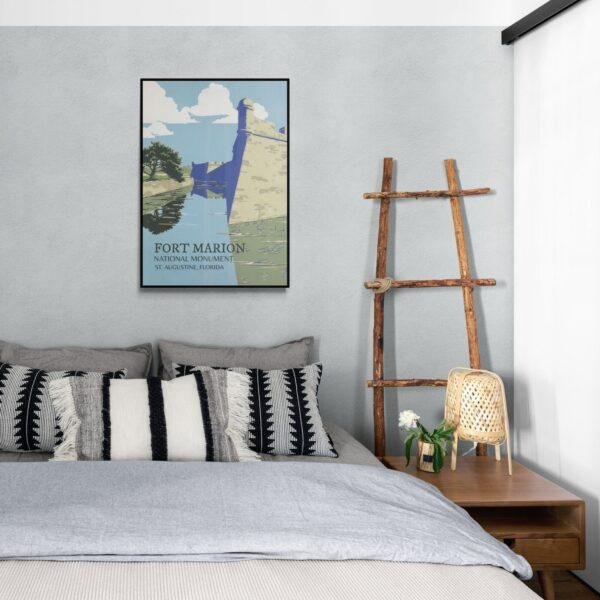 Fort Marion Travel Poster: Vintage National Monument Art Print