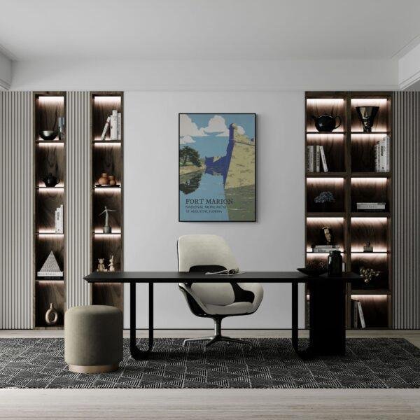 Fort Marion Travel Poster: Vintage National Monument Art Print