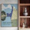 Fort Marion Travel Poster: Vintage National Monument Art Print