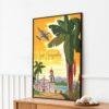 Retro Los Angeles Travel Poster: Venice Beach, Vintage Art Print