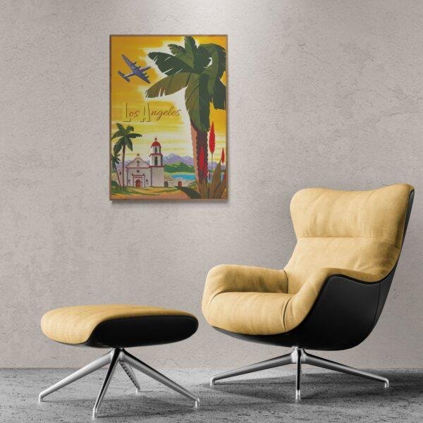 Retro Los Angeles Travel Poster: Venice Beach, Vintage Art Print