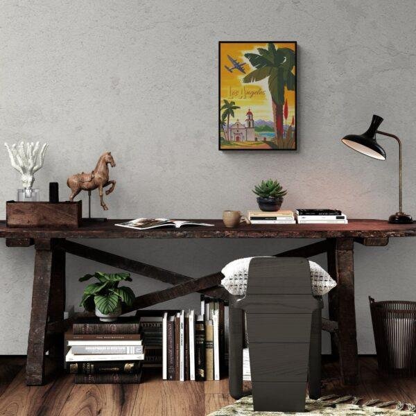 Retro Los Angeles Travel Poster: Venice Beach, Vintage Art Print