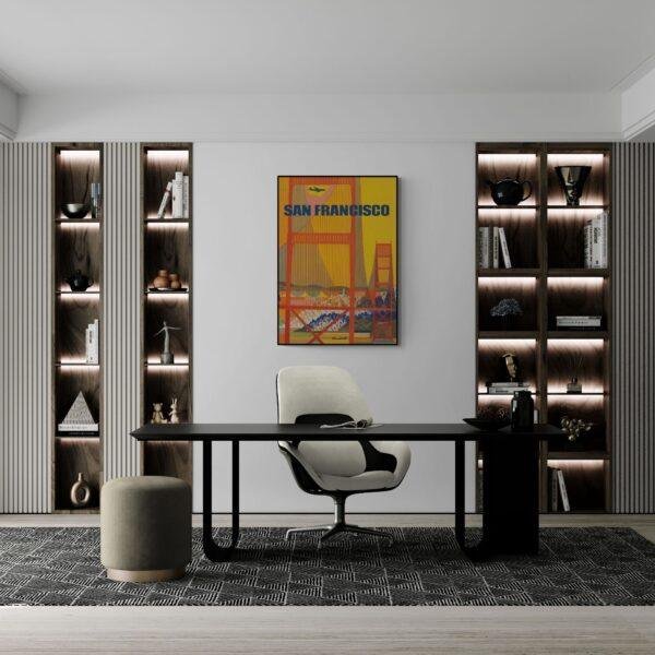 Golden Gate Bridge, San Francisco: Retro Travel Poster
