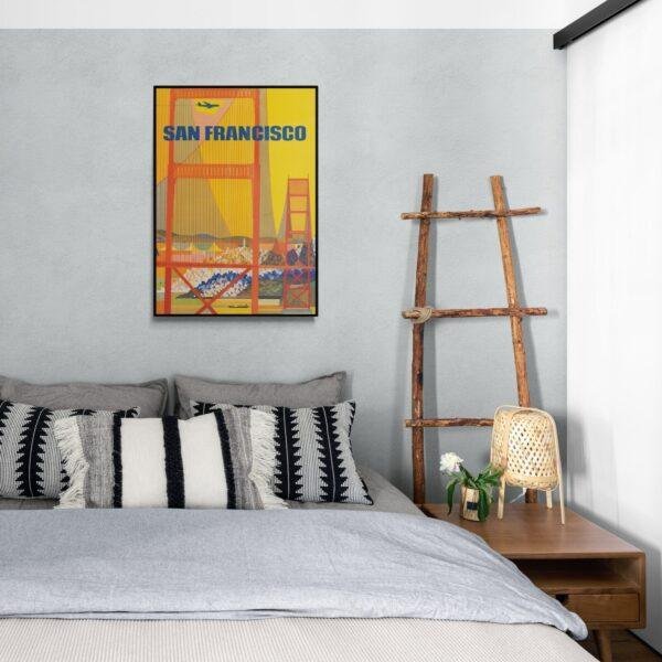 Golden Gate Bridge, San Francisco: Retro Travel Poster