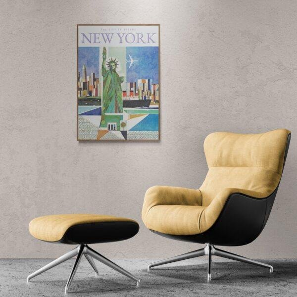 Retro New York Travel Poster: Vintage 'I Love NY' Art Print