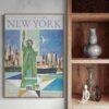 Retro New York Travel Poster: Vintage 'I Love NY' Art Print