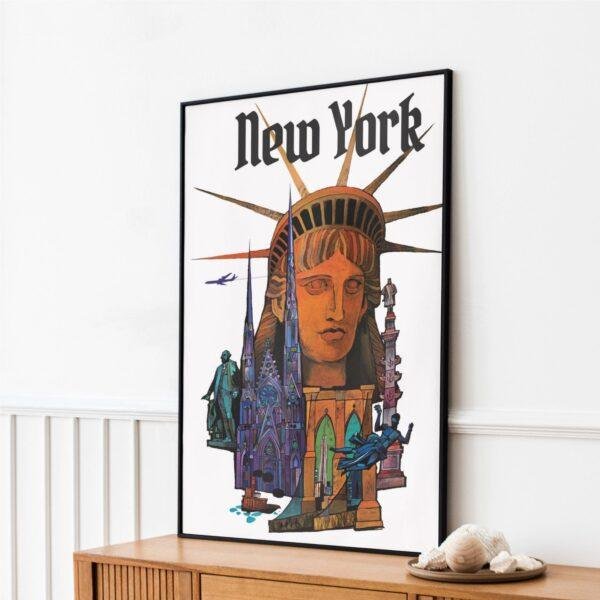 New York Travel Poster: Vintage "I Love NY" Art Print