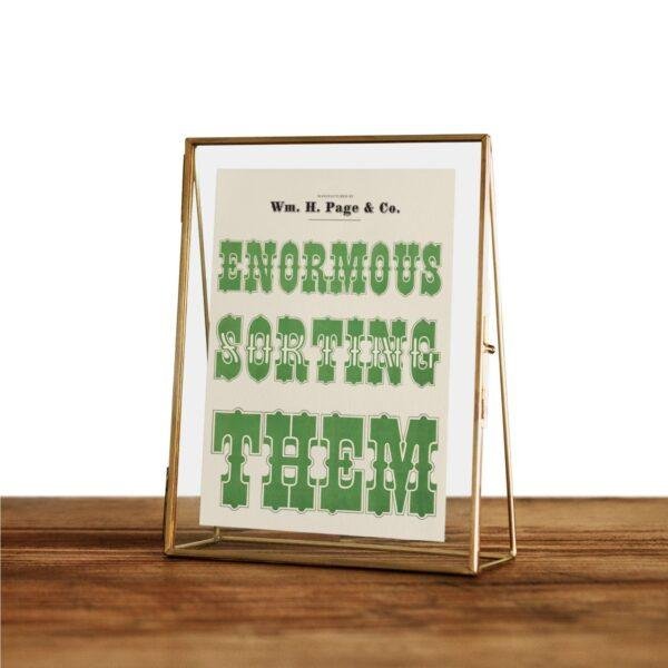Enormous Sorting Them: Vintage Wood Type Poster, Authentic Typographic Design, Found poetry for Bookworm, Unique Housewarming Gift