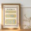 Vintage Wood Type Poster: Match Rose Sign, Typographic Art Print