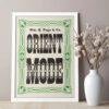Vintage Wood Type Poster: "Orient Mode" Typographic Print