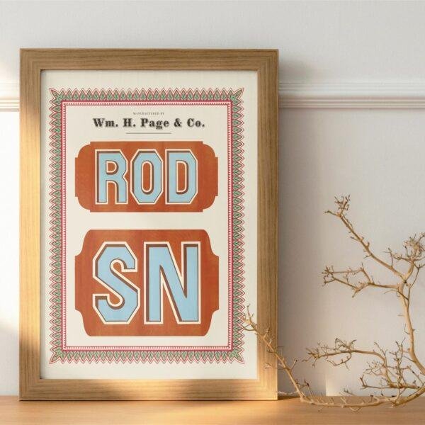 Vintage Wood Type Poster: Chromatic Typographic Art Print
