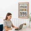 Vintage Wood Type Poster: Storm Shun Bug, Typographic Print