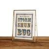 Vintage Wood Type Poster: Storm Shun Bug, Typographic Print