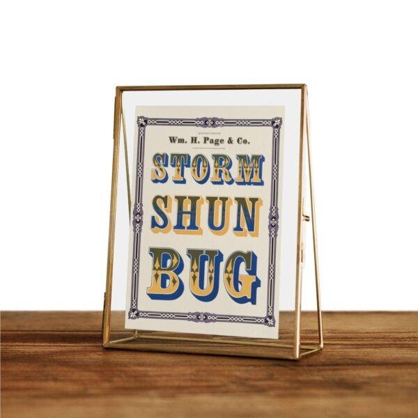 Vintage Wood Type Poster: Storm Shun Bug, Typographic Print