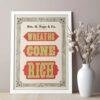 Vintage Wood Type Poster: Chromatic Typographic Print