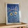 Louis Wain Cat Print: Whimsical Feline Art on Matte Paper