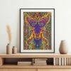 Louis Wain Cat Poster – Vintage Psychedelic Artwork, Home Sweet Home Cat Decor, Anthropomorphic Art Print, Collector Gift