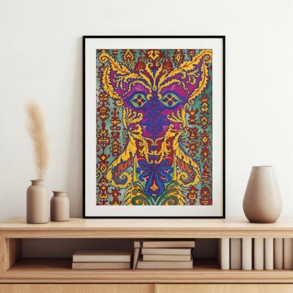 Louis Wain Cat Poster – Vintage Psychedelic Artwork, Home Sweet Home Cat Decor, Anthropomorphic Art Print, Collector Gift