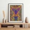 Louis Wain Cat Poster – Vintage Psychedelic Artwork, Home Sweet Home Cat Decor, Anthropomorphic Art Print, Collector Gift