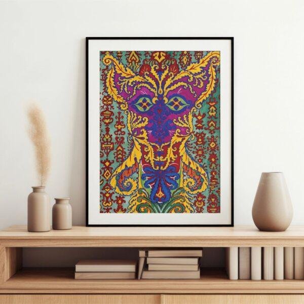 Louis Wain Cat Poster – Vintage Psychedelic Artwork, Home Sweet Home Cat Decor, Anthropomorphic Art Print, Collector Gift