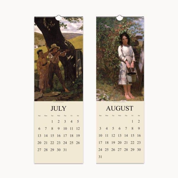 Vintage Americana Wall Calendar - John George Brown Art, Classic 19th-Century Street Scenes, Elegant Gift for Art Lovers