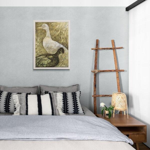 Theo van Hoytema - Dutch Artist, Two Standing Ducks, Smooth Matte Art Print