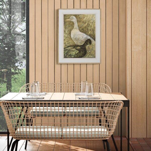 Theo van Hoytema - Dutch Artist, Two Standing Ducks, Smooth Matte Art Print