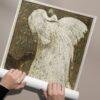 Theo van Hoytema - Dutch Artist, White Peacock on Branch, Smooth Matte Art Print