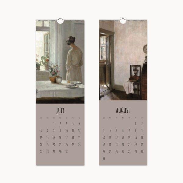 Carl Holsoe Wall Calendar - Serene Danish Interiors Art