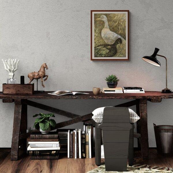 Theo van Hoytema - Dutch Artist, Two Standing Ducks, Smooth Matte Art Print