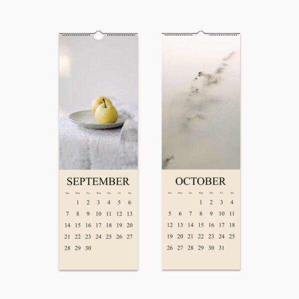 Minimalist Wall Calendar: Gentle Moments, Mindfulness Decor, Harmony Calendar Gift, Mindfulness & Meditation