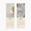 Minimalist Wall Calendar: Gentle Moments, Mindfulness Decor, Harmony Calendar Gift, Mindfulness & Meditation